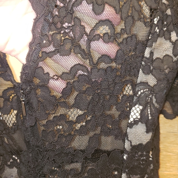 💞 Rebecca Taylor Little Black Lace Dress sz 4 - Picture 5 of 12